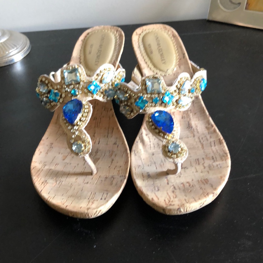 Cynthia Rowley jeweled wedged